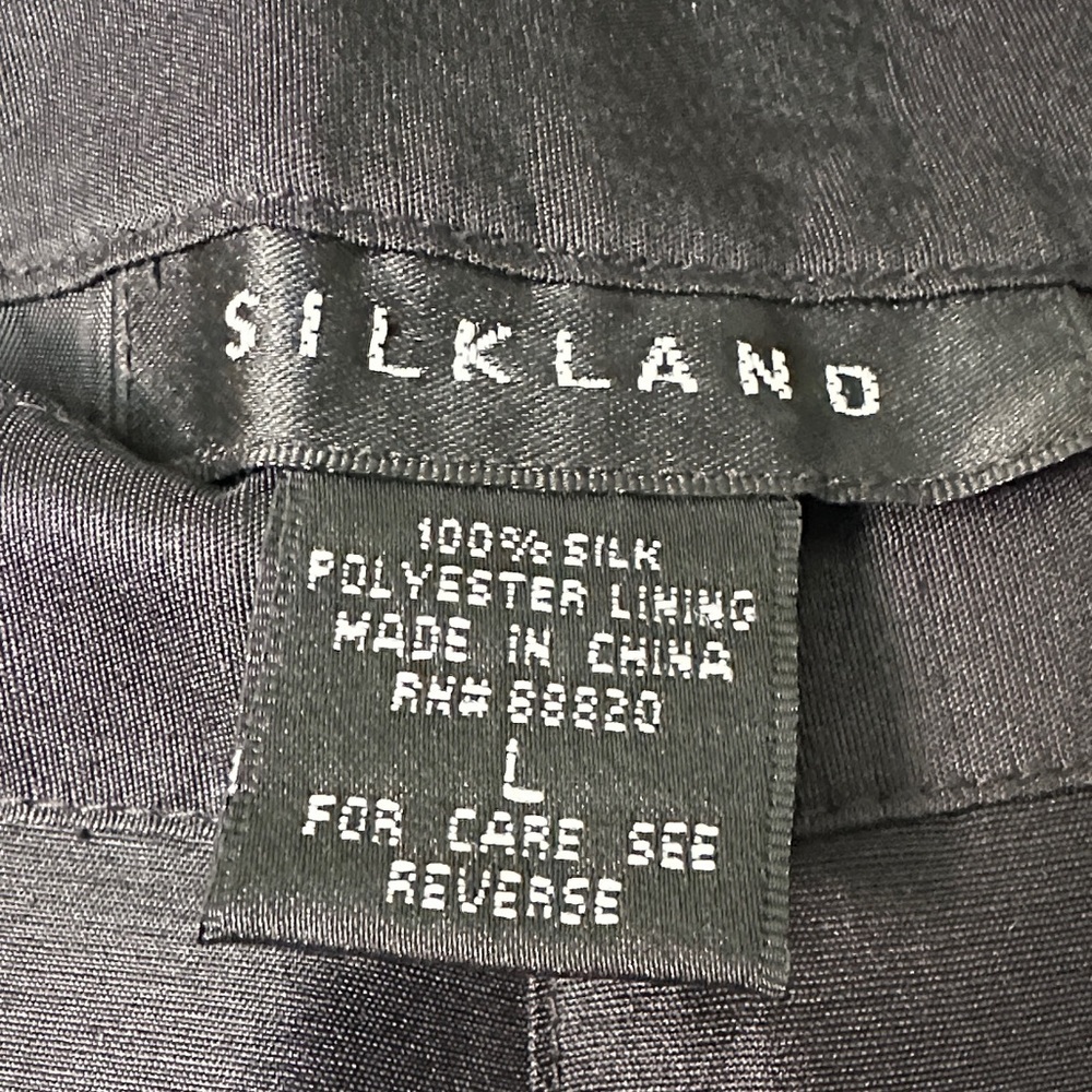 SilkLand Elegant Black Dress Pants - Picture 2 of 7